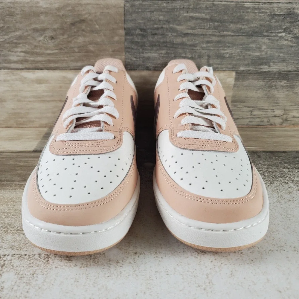 Nike Court Vision Low Womens Shoes Sz 8.5 Shimmer Tattoo Sail Lace Up Sneakers
